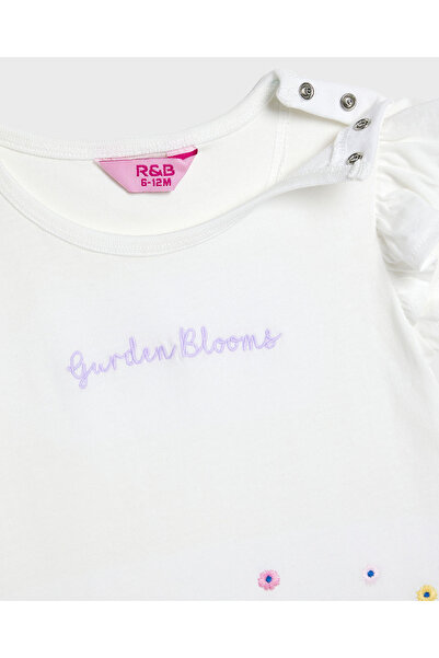 R&B Embroidered Top and Short Set with Headband