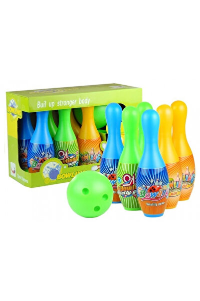 REBELS Set de bowling cu 6 popice + minge de bowling – joc sportiv