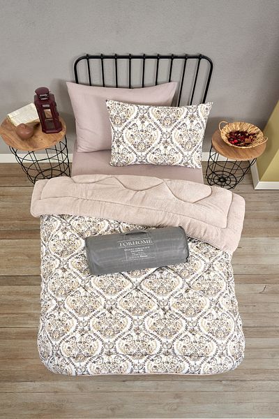 Sudemhome Single Welsoft Sleeping Set Double Sided Wellsoft Fluffy Fleece Quilt and 100X200 Elastic Sheet