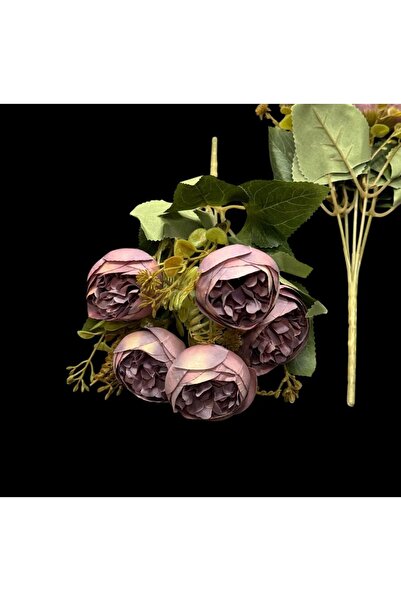 tml temalife 27 CM ŞAKAYIK GÜL ARANJMANLI ÇİÇEKLER VAZO SAKSI DEKOR SÜSÜ