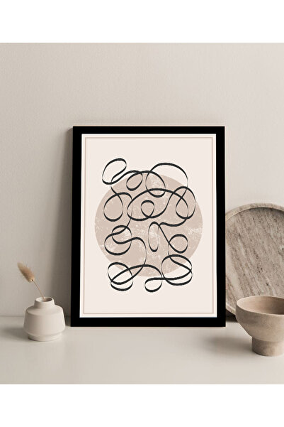 Harikabirev Tablou MDF cu aspect de cadru fără ramă (linie abstractă) 1 | ÇTKMDF