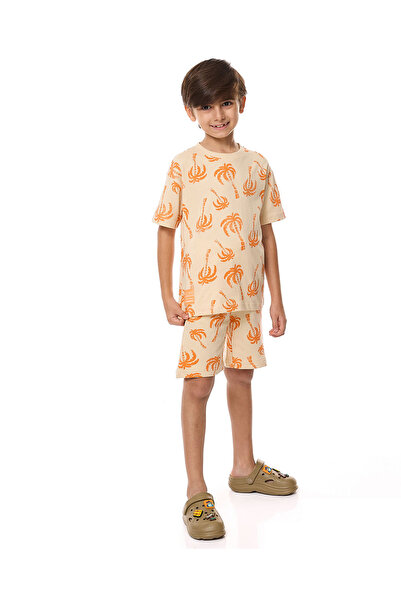 R&B طقم تي شيرت وشورت مطبوع