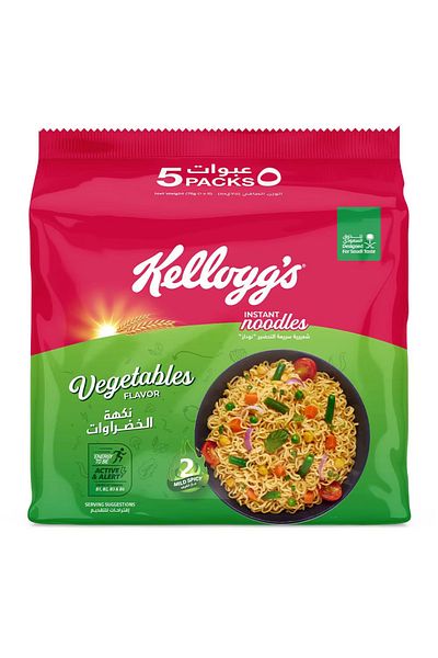 Kellogg's نودلز خضار، 1+1 قطعة 5×75 جرام