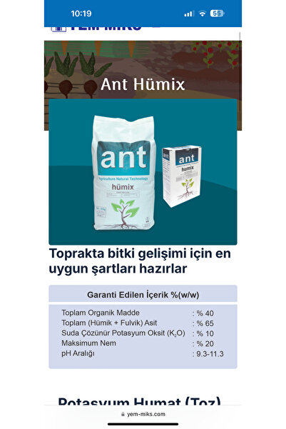 Ant humix 1 kg toz humik fulvik asit köklendirici