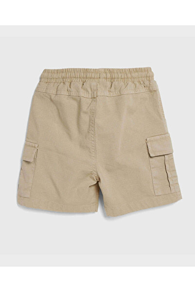 R&B Textured Cargo Shorts with Drawstring Waist