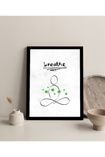 Harikabirev Frameless Frame Look Mdf Table (Breathe) Black Green | Ctkmdf