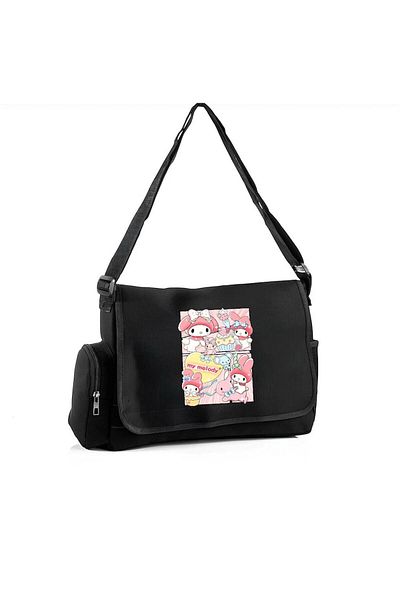 DEEFWEAR My Melody Cute Mods Printed School, Course, Dershane Black Messenger Bag