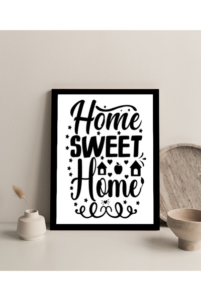 Harikabirev Frameless Frame Look Mdf Table (Sweethome) Black White | Ctkmdf