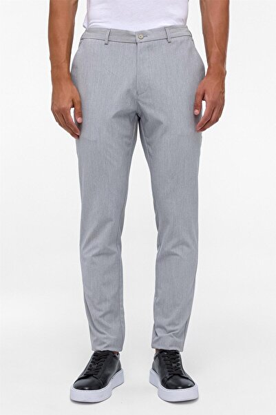 SÜVARİ Gri Slim Düz Jogger Pantolon