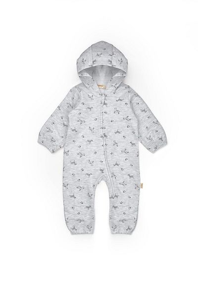 BabyCosy Organic Wear Baby Long Sleeve Jumpsuit with Hat 100% Organic Cotton - Newborn - Csy8033