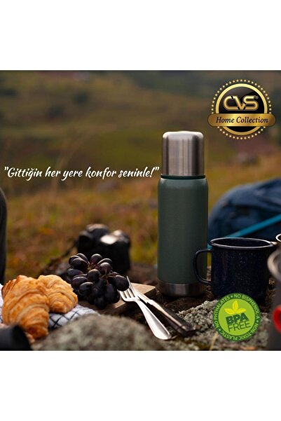 CVS DN 3529 Çelik 1 Litre Termos Yeşil