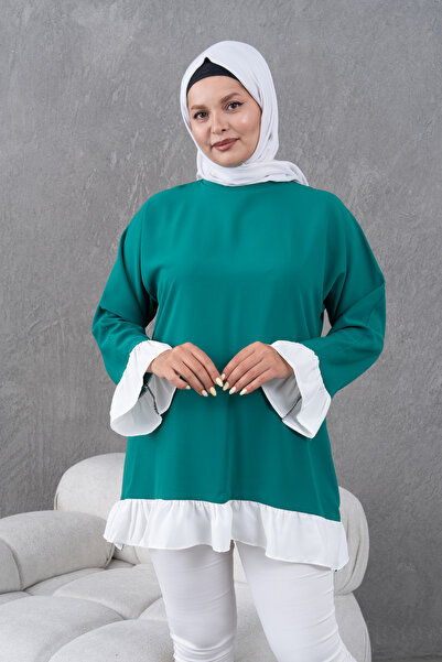 Fzd filizzade Garnished Ruffled Loose Tunic