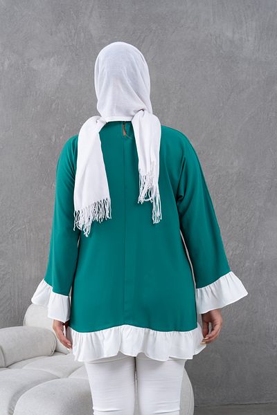 Fzd filizzade Garnished Ruffled Loose Tunic