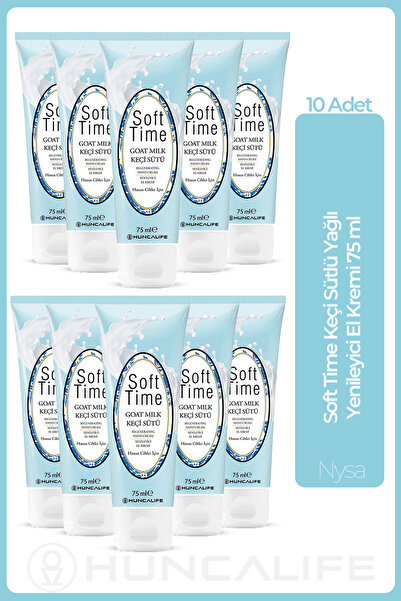Huncalife Soft Time Keçi Sütlü Yağlı Yenileyici El Kremi 75 ml - 10 Adet