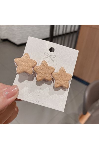 NEHİRDEN Fun Biscuit Cookie Buckle with Metal Clamp