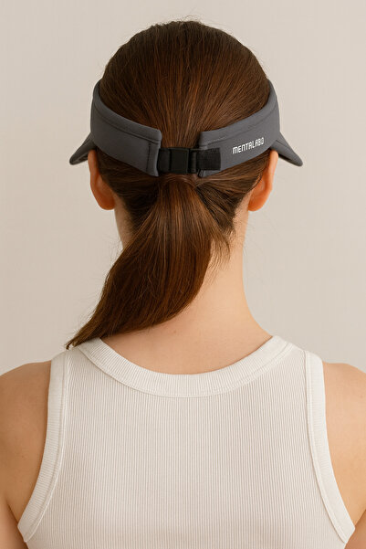 CosmoOutlet Women's Wide Visor Adjustable Sun Visor Model Smoked Hat