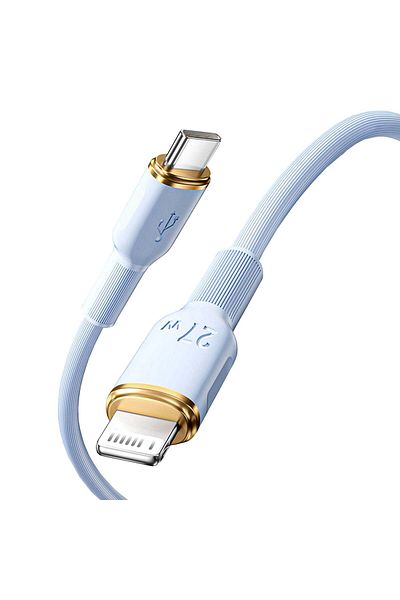 Timebox Cablu de date și încărcare rapidă de 27W, USB-C la Lightning, 1,5 m, albastru