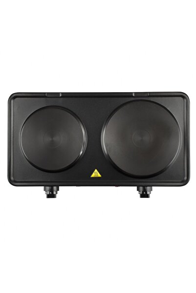 Girmi Electric Hot Plate - PE36 Black, 2 Burners, Separate Control, 2500W