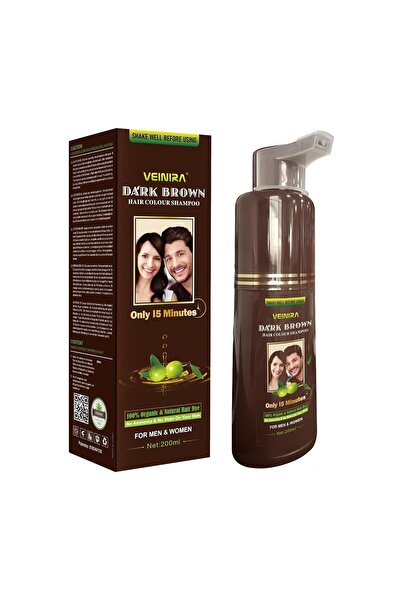 VEINIRA Șampon pentru colorarea părului, fără amoniac, Veinira, castaniu închis, instant, 200 ml