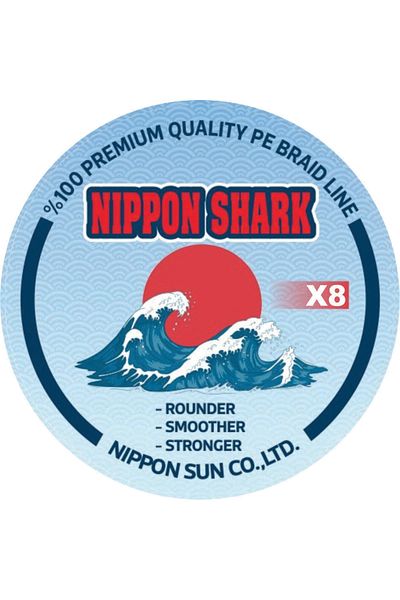 NIPPON SHARK Blue Camo-Blue Camouflage X8- 8 Layers 0.16.-mm 300.-Meters 6.80.-kg Pulls, Rope, Netting, Silk Cord