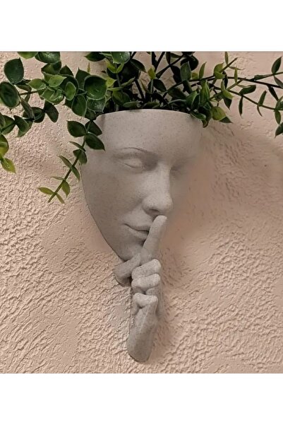 Yaratıcı sanatlar atölyesi Yüz Şekilli Taş Döküm Duvara Monte Saksı, Ev Dekor...