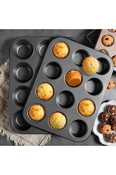 Eşya Dünyası صينية خبز الكعك والكب كيك مقاس 12 بوصة / قالب كيك معدني غير لاصق