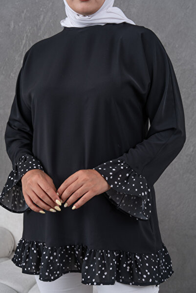 Fzd filizzade Garnished Ruffled Loose Tunic