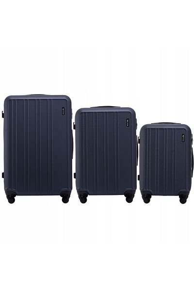 WINGS BRAND WINGS HARRIER 3-Piece ABS Luggage Set with TSA Lock & 360° Wheels