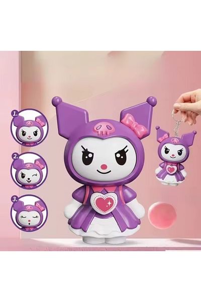 synshop Kuromi που πατά το πρόσωπο που αλλάζει την εκφράση του προσώπου Φιγούρα παιχνίδι μπρελόκ Τσάντα Στολίδι Carm