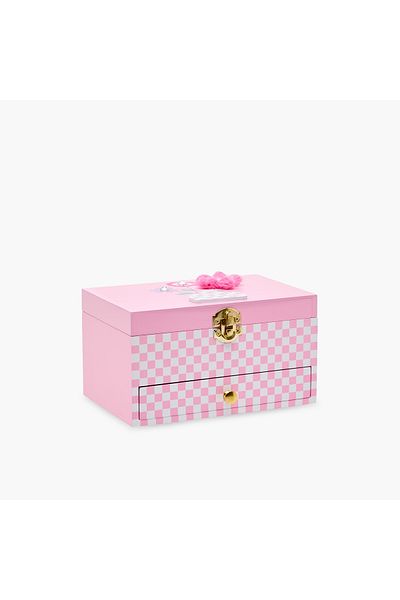 Lifestyle Printed 2-Compartment Musical Jewellery Box -18x12x10 cms