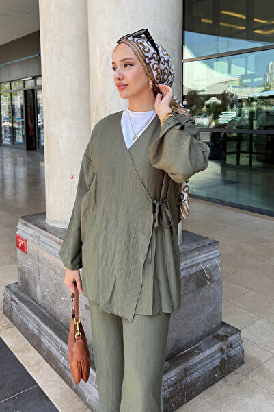 Tesettür Diyarı Mivan İkili Yazlık Kimono Takım