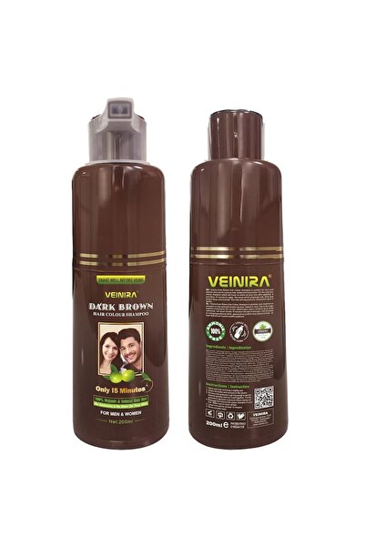 VEINIRA Șampon pentru colorarea părului, fără amoniac, Veinira, castaniu închis, instant, 200 ml