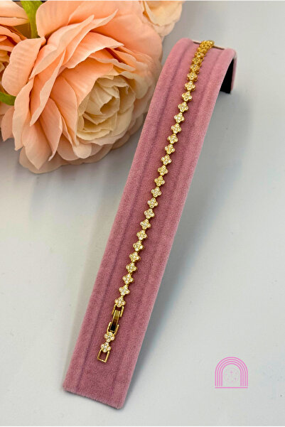 Moond Accessories Xuping Zirkon Taş Elmas Model Gold Bileklik