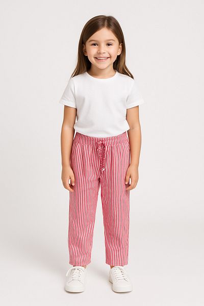 DUBAİ ÇOCUK Striped Comfortable Girl's Bottom