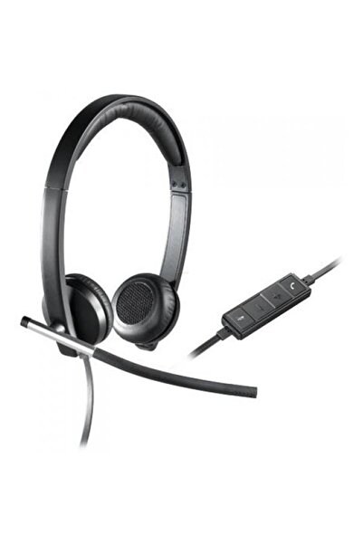 logitech Căști PC H650e cu microfon stereo USB, negre