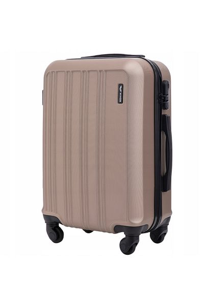 WINGS BRAND Wings Harrier 20" Gold Cabin Luggage - Lightweight ABS with TSA Lock