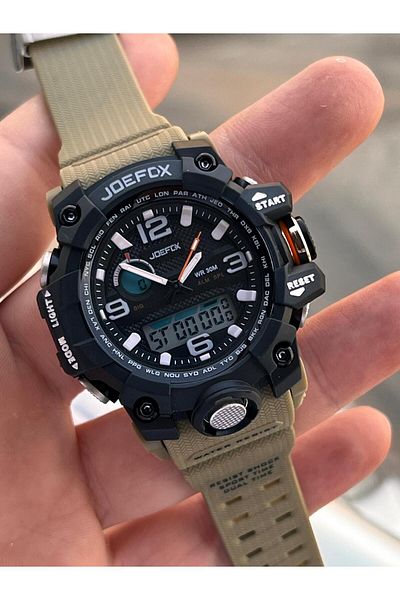 Joefox Small Case Digital and Analog 2 Years Warranty Stopwatch+Calendar+Alarm+Children's Wristwatch Je.Cbk23