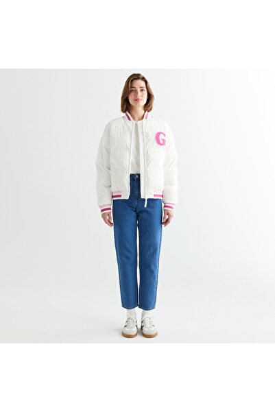 Gant Kadın Krem Hakim Yaka Logolu Bomber Ceket