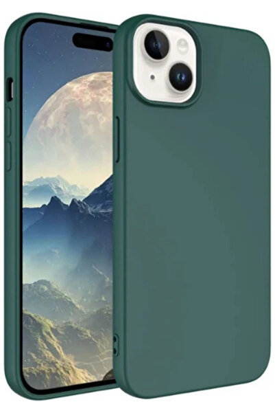 landscapecase iPhone 15 Kılıf Kadife Lansman Soft Yumuşak Liquid Silikon Kame...