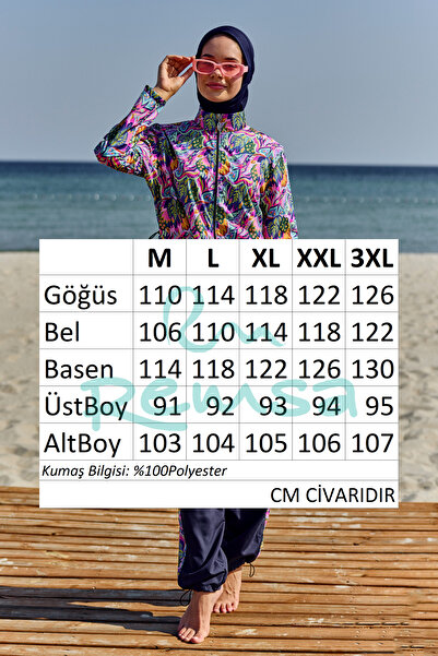 Remsa Mayo Parachute Fully Covered Hijab Swimsuit Nisa R5501