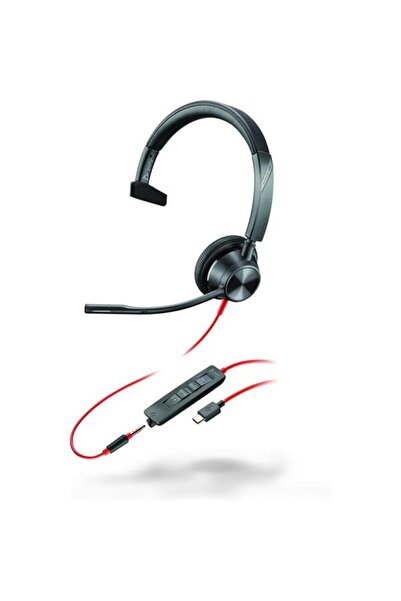 Poly Casca Call Center PC Blackwire 3315, Microfon, USB-C + Adaptor 3.5 mm (N...
