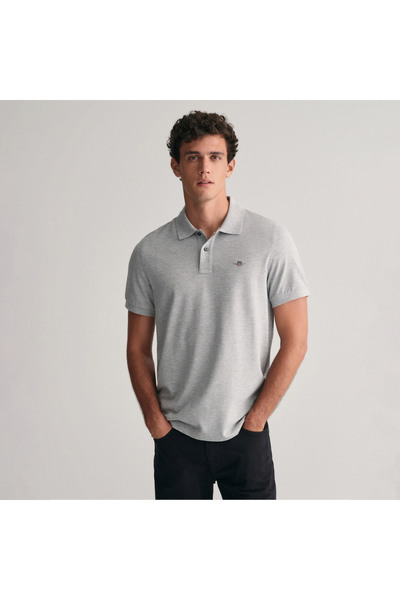 Gant Erkek Gri Regular Fit Polo