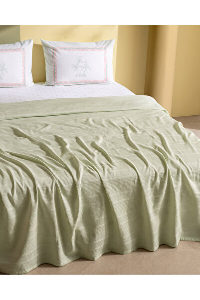 Madame Coco Mathilda Double 100% Cotton Karde Plain Pique Set - Mint Green