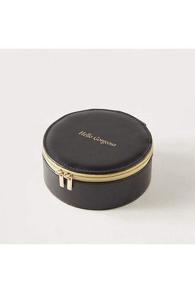 Syloon 4-Compartment Jewellery Organiser with Zip Closure - 13x13x6 cms