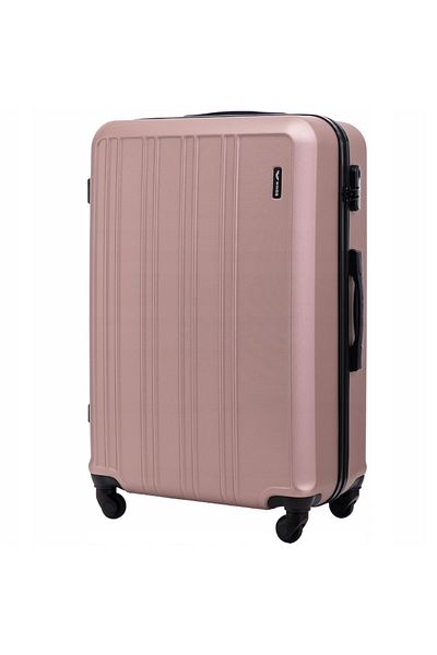 WINGS BRAND WINGS HARRIER 3-Piece Luggage Set with TSA Lock, Rose Gold, 360° Wheels