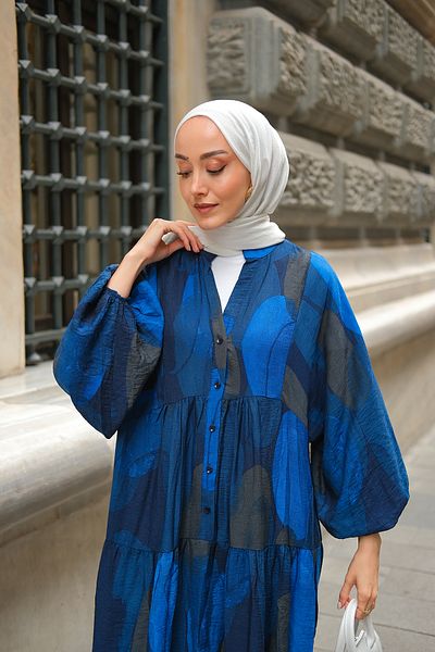 LOCCO Rochie de damă cu model Saks Blue
