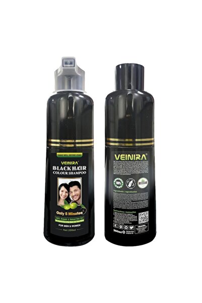 VEINIRA Hair Coloring Shampoo, Ammonia-Free, Veinira, Black, Instant, 200 ml