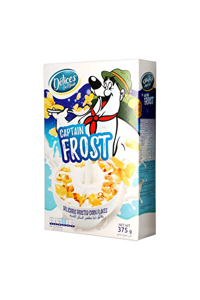 Delices Du Monde رقائق الذرة ديليسيز كابتن فروست بنكهة السكر، 375 غرام