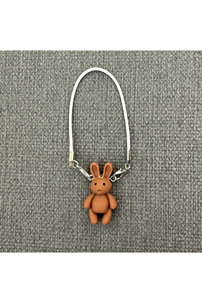 Choice قلادة أرنب صغيرة لطيفة على شكل أرنب كرتوني صغير باللون البني من أجل لا...