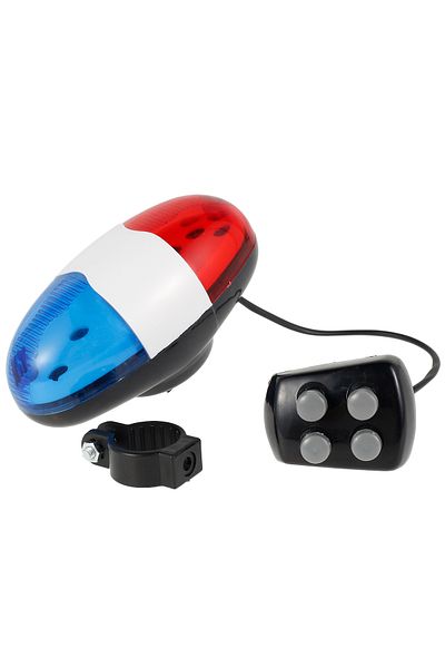 Choice 1 Pc Bicycle Police Siren 4 Sounds Melody Bicycle Power Horn Siren Bell 6-LED Strobe Blue and Red Bi